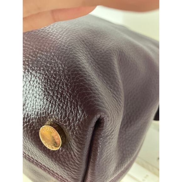 MICHAEL KORS LARGE DARK PURPLE PEBBLED LEATHER SHOULDER BAG - Picture 7 of 16